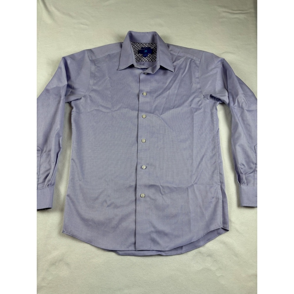 Egara Mens Slim Fit Non-Iron Dress Shirt Purple Size M